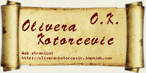 Olivera Kotorčević vizit kartica